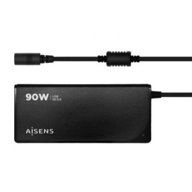 AISENS ASLC-90WAUTO-BK 90W USB Negro - Cargador para portátil - Voltaje 15-20V