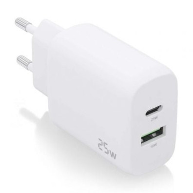 Cargador de Pared Aisens A110-0758 con 1xUSB Tipo-C y 1xUSB