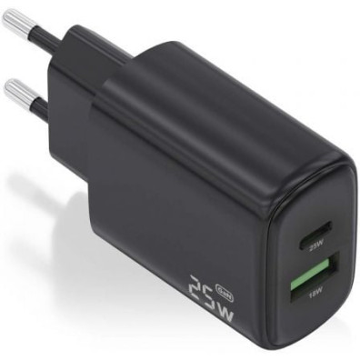 Cargador de Pared GaN Aisens A110-0912 - 25W - 1xUSB Tipo-C - Accesorio de Smartphone