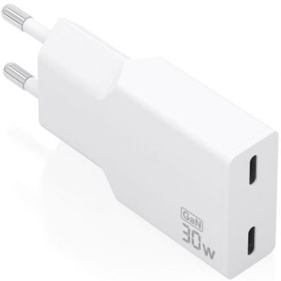 Cargador de Pared Aisens A110-1003 GaN 30W con 2xUSB Tipo-C