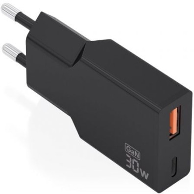 Cargador de Pared GaN Aisens A110-1005 30W 1xUSB Tipo-C 1xUSB
