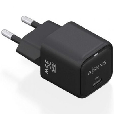 Cargador de Pared GaN Aisens ASCH-35W1P023-BK con USB Tipo-C