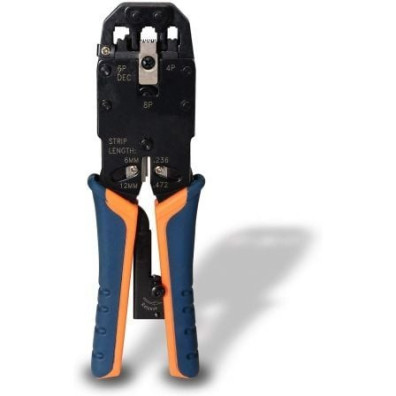 Crimpadora Metálica de Carraca Aisens para RJ10-RJ11-RJ12-RJ45