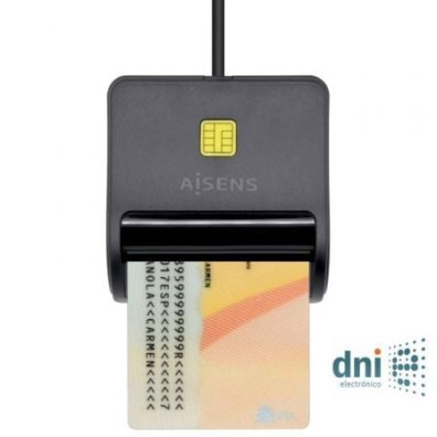 Lector de DNI USB 2.0 Aisens ASCR-SN01-BK