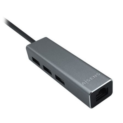 Hub USB 3.0 Aisens A106 con 3xUSB y 1xRJ45
