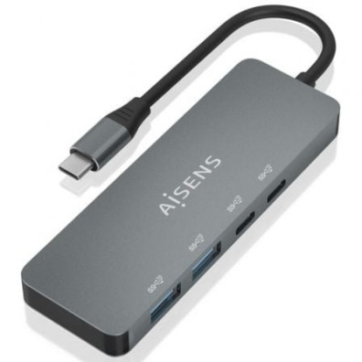 Hub USB Tipo-C Aisens A109-0694 - 2xUSB y 2xUSB Tipo-C