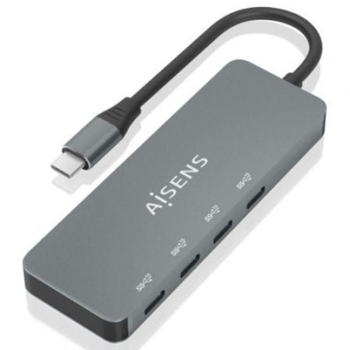 Hub USB Tipo-C Aisens - Conexión para 4 Dispositivos USB Tipo-C