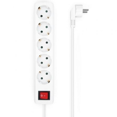 Regleta con Interruptor Aisens A154-0651 - 5 Tomas de Corriente y Cable de 1.4m