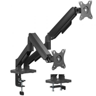 Soporte de Mesa con Contrapeso para 2 Monitores Aisens - Giratorio e Inclinable
