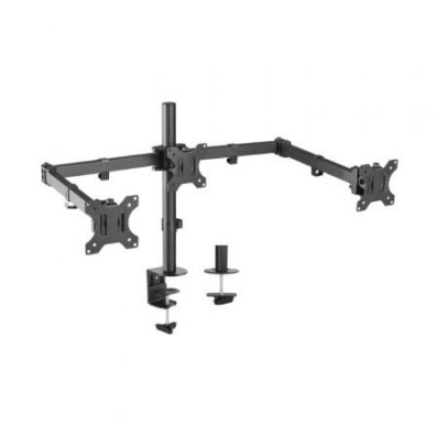 Soporte de Mesa para 3 Monitores Aisens DT27TSR-061/ Giratorio/ Inclinable - hasta 7kg