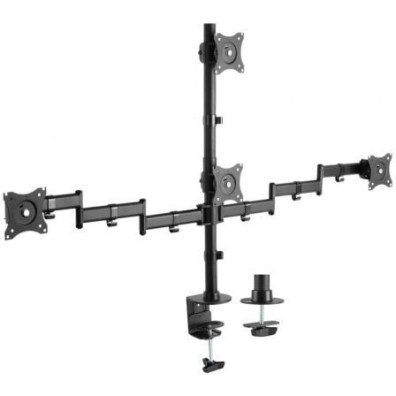 Soporte de Mesa Aisens DT27TSR-379 para 4 Monitores y TV - Giratorio e Inclinable