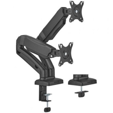 Soporte de Mesa Aisens DT32TSR-221 para 2 Monitores o TV - Giratorio e Inclinable