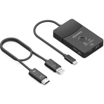 Adaptador/Transmisor de vídeo inalámbrico USB Tipo-C - HDMI Aisens ASWL-H2KDC30M05-BK - 100W