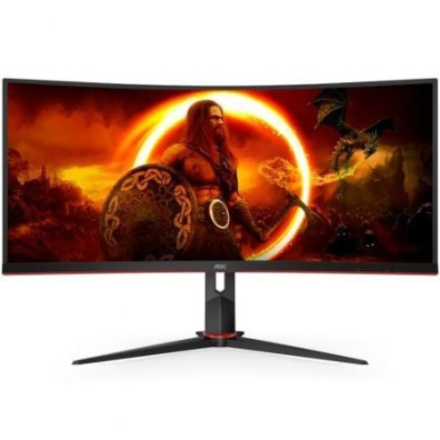Monitor Gaming Ultrapanorámico Curvo AOC 34" WQHD 1ms 180Hz VA