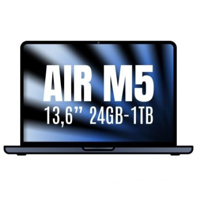 MACBOOK AIR APPLE 13'' M5 24GB 10CORE GPU MEDIANOCHE 1TB - Medianoche