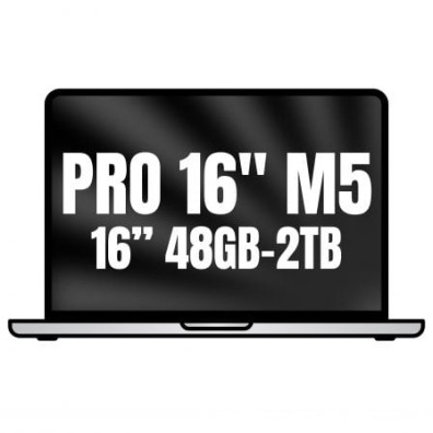 MACBOOK PRO APPLE 16'' M5 MAX 18CORE CPU+40CORE GPU 48GB 2TB PLATA - Plata