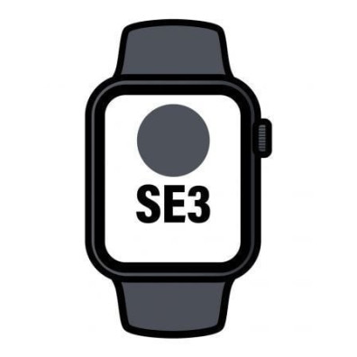 Apple Watch SE3/ GPS/ 40mm/ Caja de Aluminio Medianoche/ Correa Deportiva Negra M - L