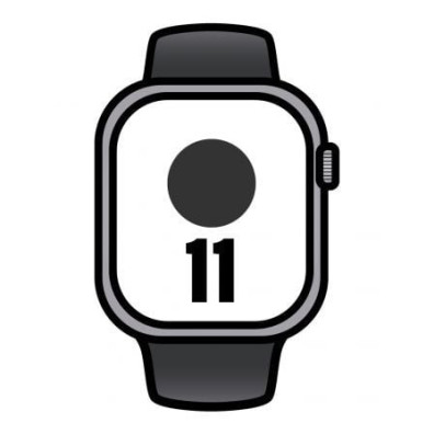 Apple Watch Series 11 GPS 42mm Gris Espacial Correa Deportiva Negra