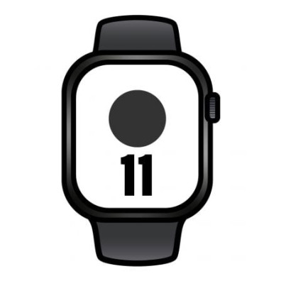 Apple Watch Series 11 Titanio Negro 42mm Cellular GPS - Correa Deportiva Pizarra