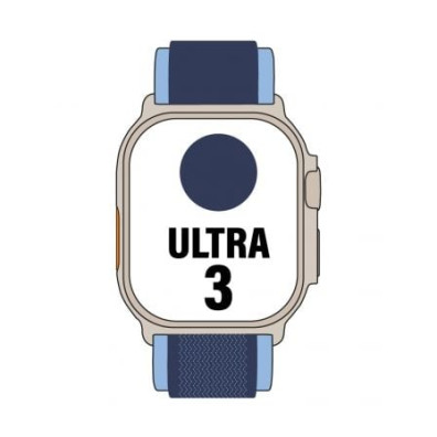 Apple Watch Ultra 3 GPS Cellular 49mm Titanio Natural Correa Loop Trail Azul