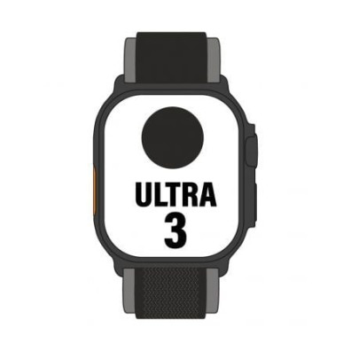 Apple Watch Ultra 3 GPS Celular 49mm Caja Titanio Negro Correa Trail Loop Negra M