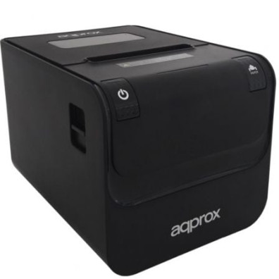 Impresora TPV Approx APPPOS80AMUSE Térmica 80mm USB, Serie y LAN RJ45 con Corte Manual y Automático - Negra