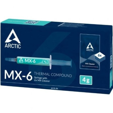 Pasta Térmica ARCTIC MX-6 - Componentes - 4g - Incluye 6 Toallitas