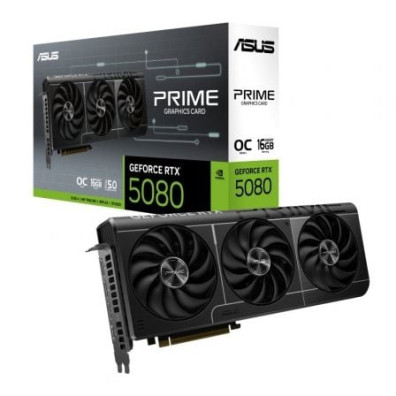 VGA ASUS GEFORCE PRIME RTX 5080 OC 16GB GDDR7 3xDP 1xHDMI CUDA 10752 256BIT TRIPLE FAN - 16GB GDDR7