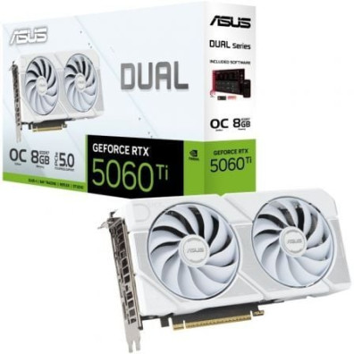 Tarjeta Gráfica Asus Dual GeForce RTX 5060 Ti OC White Edition