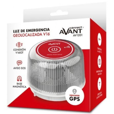 Luz baliza emergencia coche Avant V16 Connected AV1201 Homologada Geolocalizable
