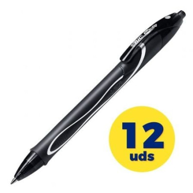 Tinta de Gel Retráctil Bic Gelocity Quick Dry - Caja de 12 Unidades