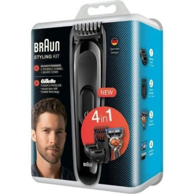 Cortapelos Braun SK3000 con Batería - Buen Corte en Casa - 4 Accesorios