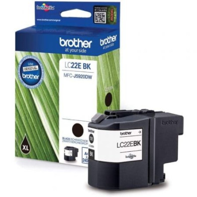 Cartucho de Tinta Brother LC-22EBK XL Original de Alta Capacidad