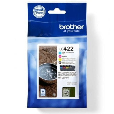 Cartucho de Tinta Brother LC422VAL Multipack en Cian, Magenta y Amarillo