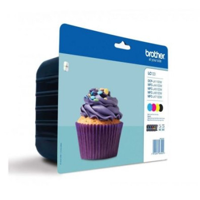 Cartucho de Tinta Brother LC-123 Multipack - Cian Magenta Amarillo