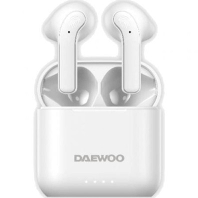 Auriculares Bluetooth Daewoo DW2021 con estuche de carga/ Autonomía 5h - Blancos