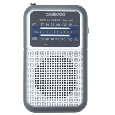 Radio Portátil Daewoo DW1008/ a Pilas - Plata