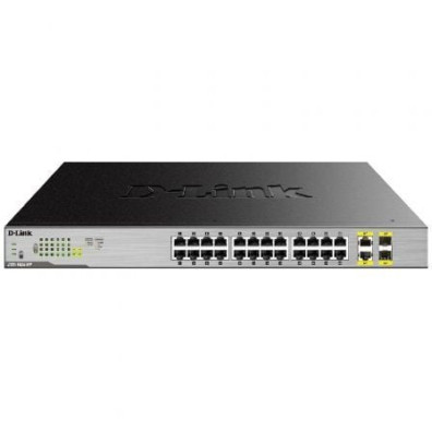 D-LINK SWITCH 24 PUERTOS 10/100/1Gbit RACK PoE - SFP