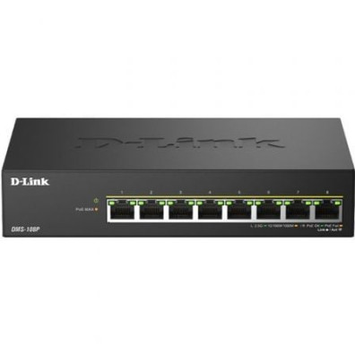 Switch Gigabit D-Link DMS-108P/E de 8 Puertos RJ-45