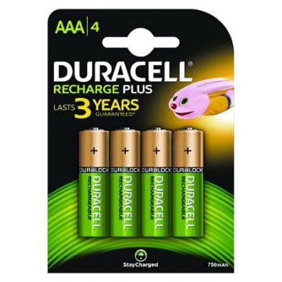 Pack de 4 Pilas AAA 1.2V Duracell HR3-B