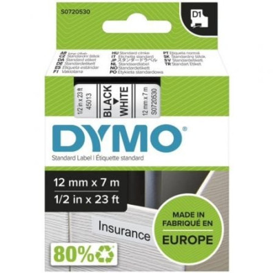 Cinta Adhesiva Dymo D1 45013, 12mm x 7m para Label Manager