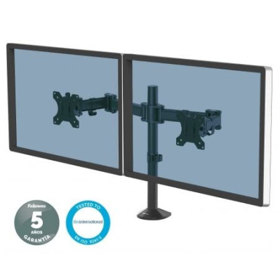 Soporte de Mesa para 2 Monitores Fellowes 8502601 - hasta 8kg