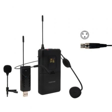 Micrófono UHF Fonestar WI-MIC de cabeza y solapa