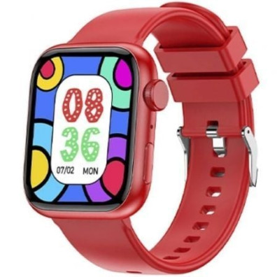 Smartwatch Forever IGo Watch 3 JW-500/ Notificaciones/ Frecuencia Cardíaca - Rojo
