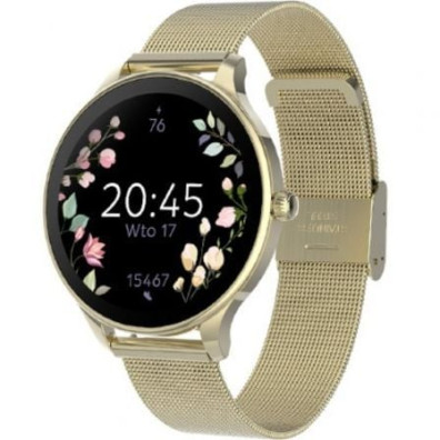 Smartwatch Forever Velora SB-306/ Notificaciones/ Frecuencia Cardíaca - Oro