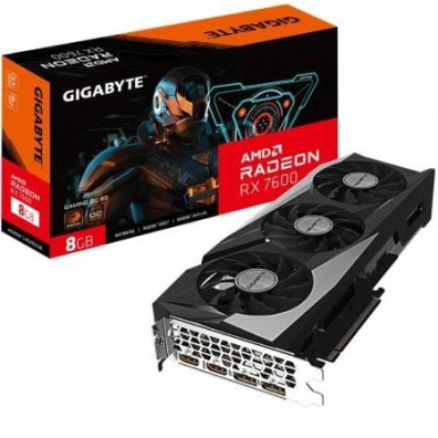 VGA GIGABYTE RADEON RX 7600 GAMING OC 8GB GDDR6 2xDP 2xHDMI 2355MHz CUDA 2048 128BIT - 8GB GDDR6