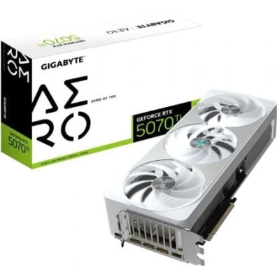 Tarjeta Gráfica Gigabyte GeForce RTX 5070 Ti AERO OC - Rendimiento Avanzado en Videojuegos - 16GB GDDR7