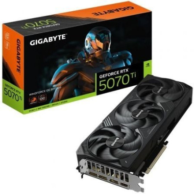Tarjeta Gráfica Gigabyte GeForce RTX 5070 Ti WindForce OC SFF - 16GB GDDR7
