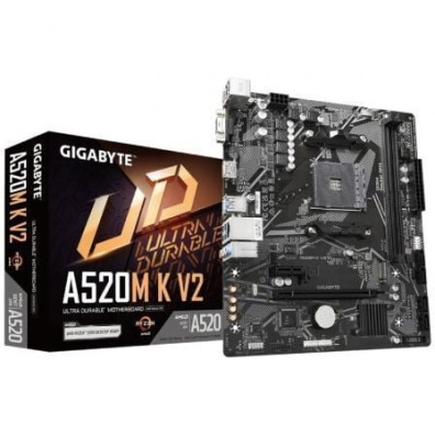 PB GIGABYTE A520M K V2 M-ATX Skt AM4 2xDDR4 3200MHz HDMI VGA LAN M.2 - Micro ATX