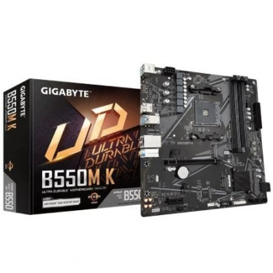 PB GIGABYTE B550M K M-ATX Skt AM4 4xDDR4 3200MHz HDMI DISPLAYPORT LAN M.2 - Micro ATX
